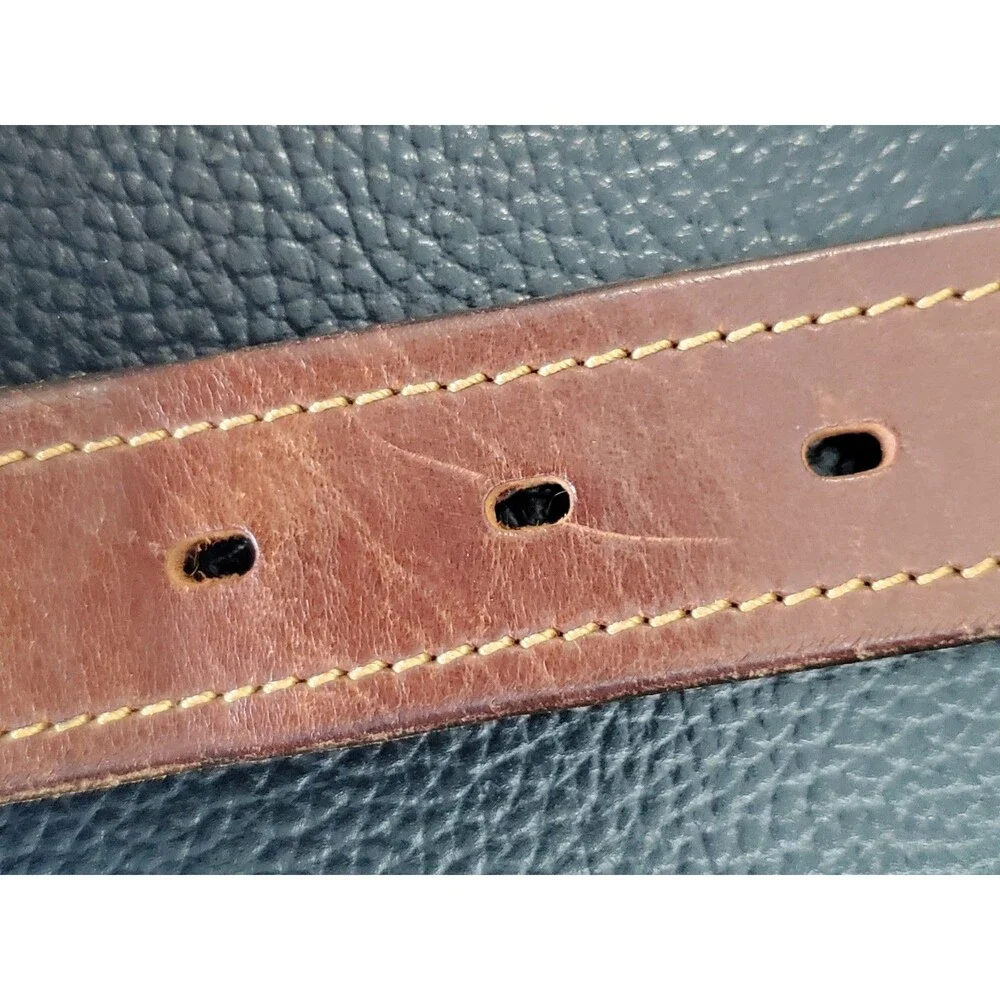 Unbranded Men's Brown Genuine Leather Belt Size Large